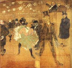Henri De Toulouse-Lautrec Dancing at he Moulin Rouge oil painting picture